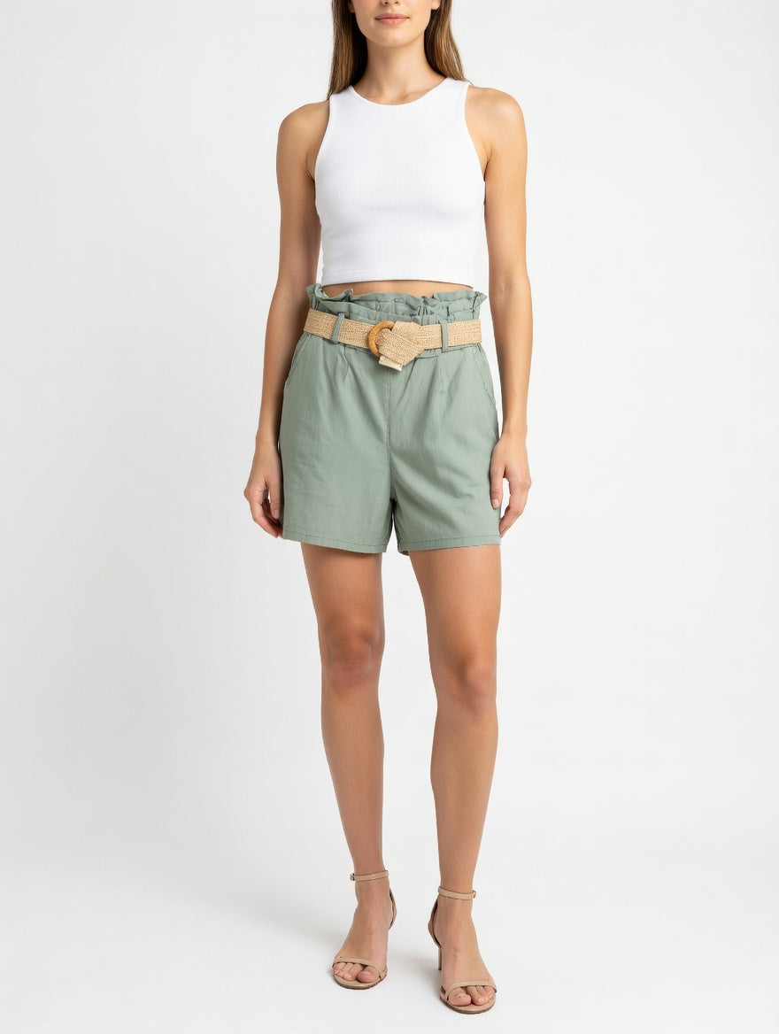 Belted Elasticated Shorts