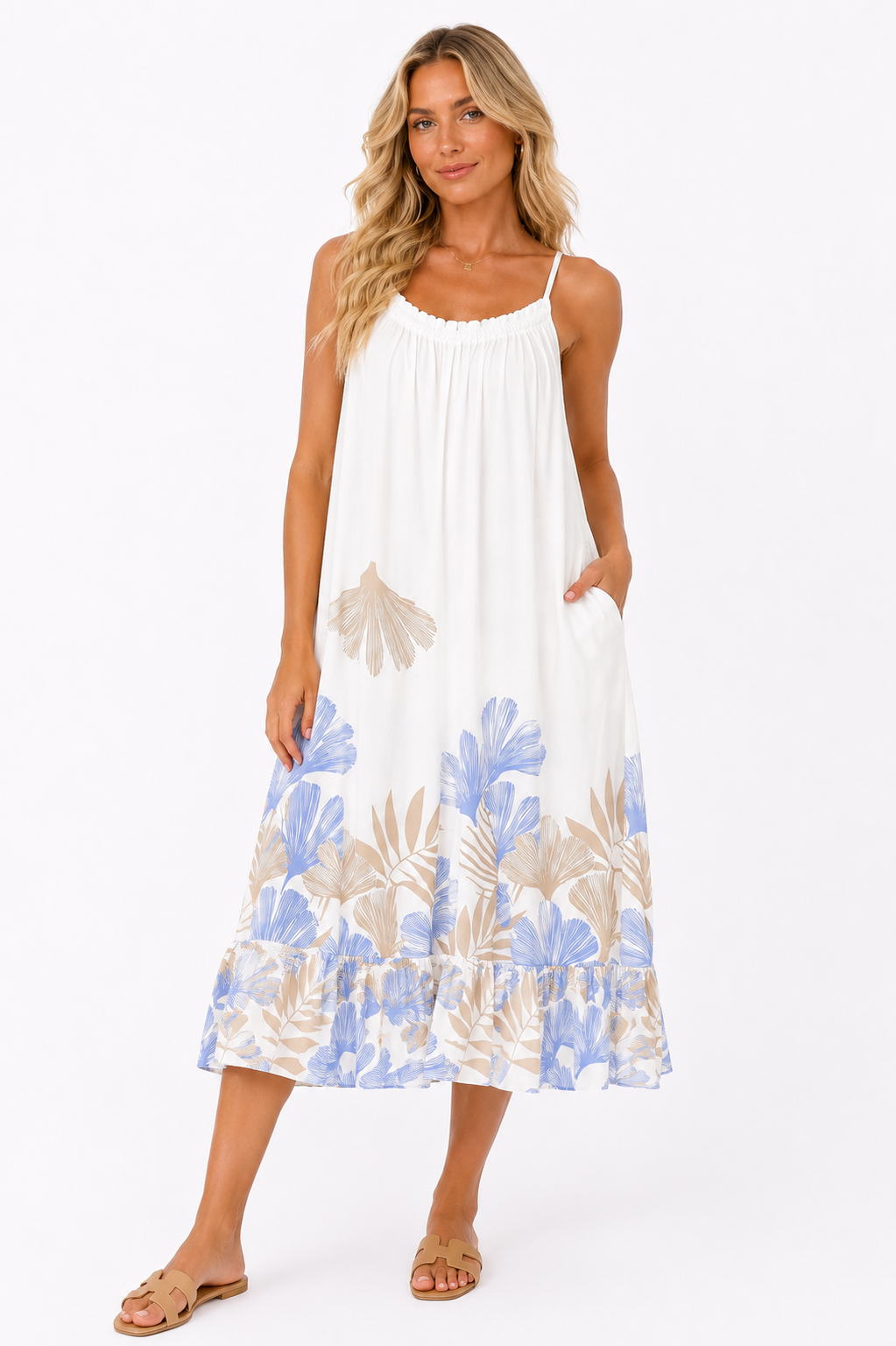 Leaf Printed Dress