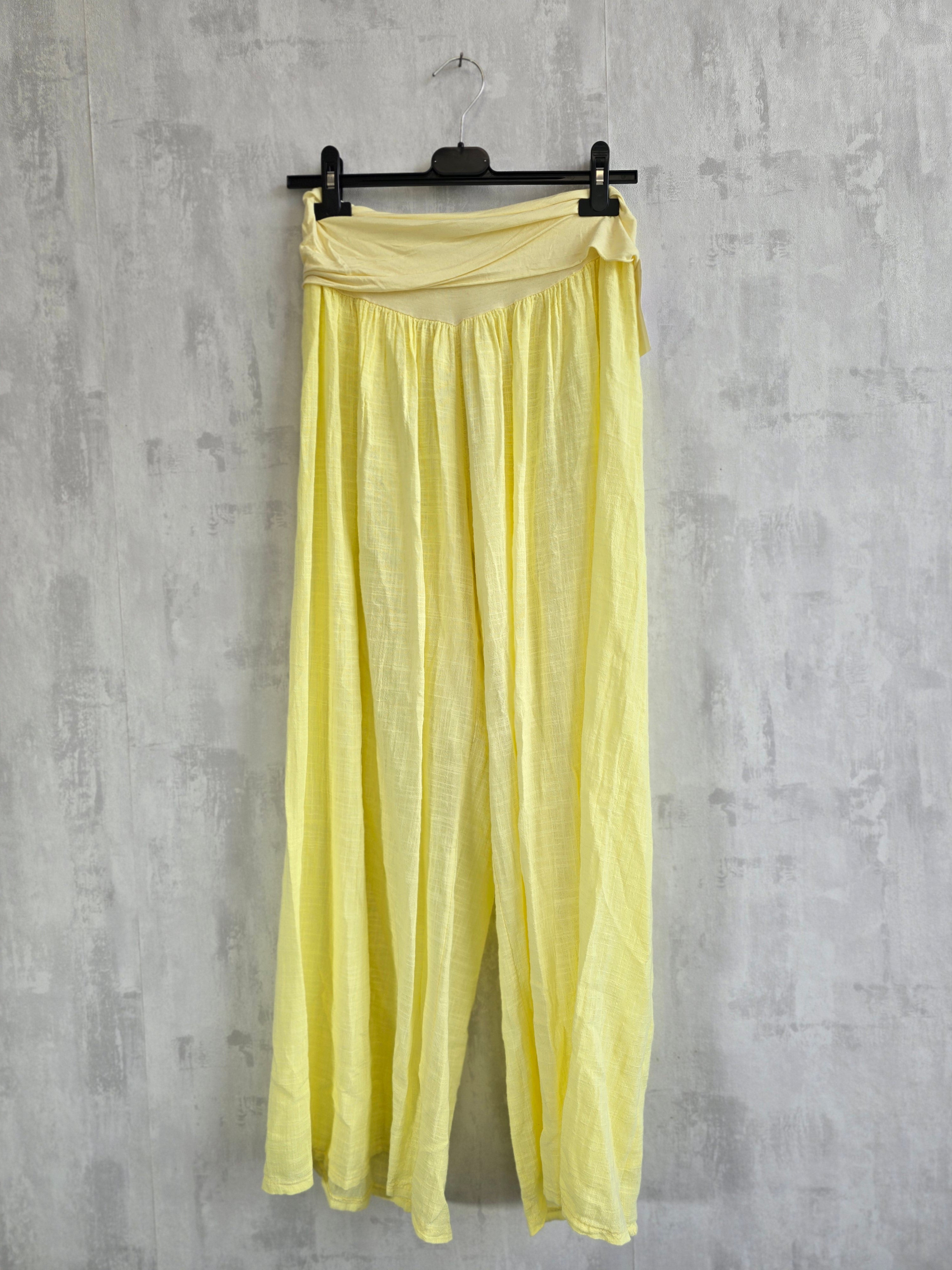 Elasticated Waist Linen Trousers