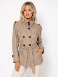 Belted Leather Look Jacket