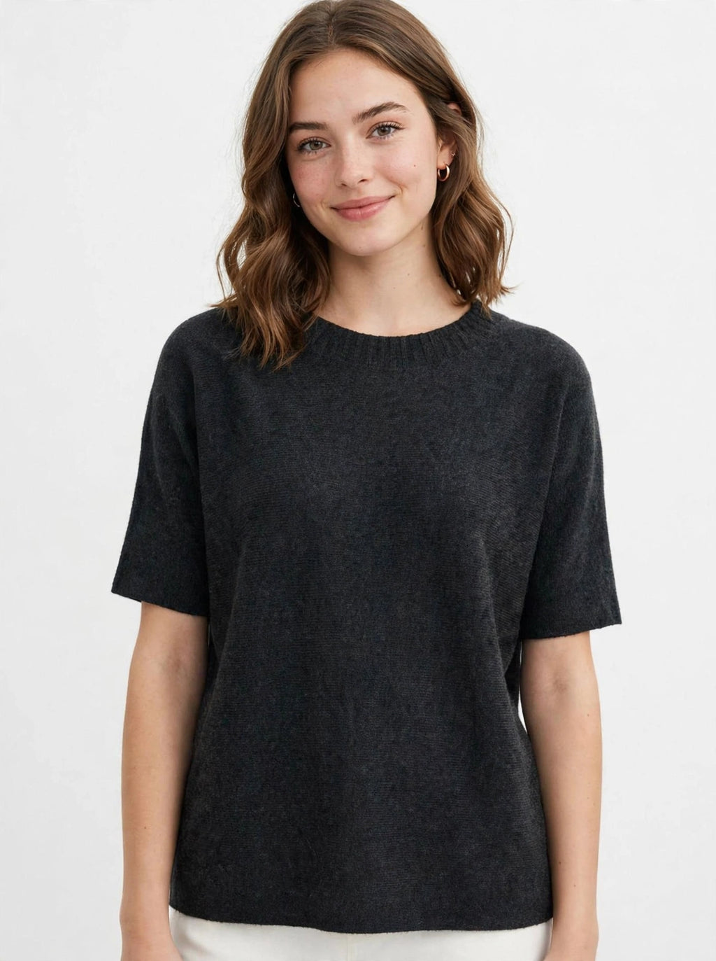 Melanie soft knit ribbed sleeve jumper