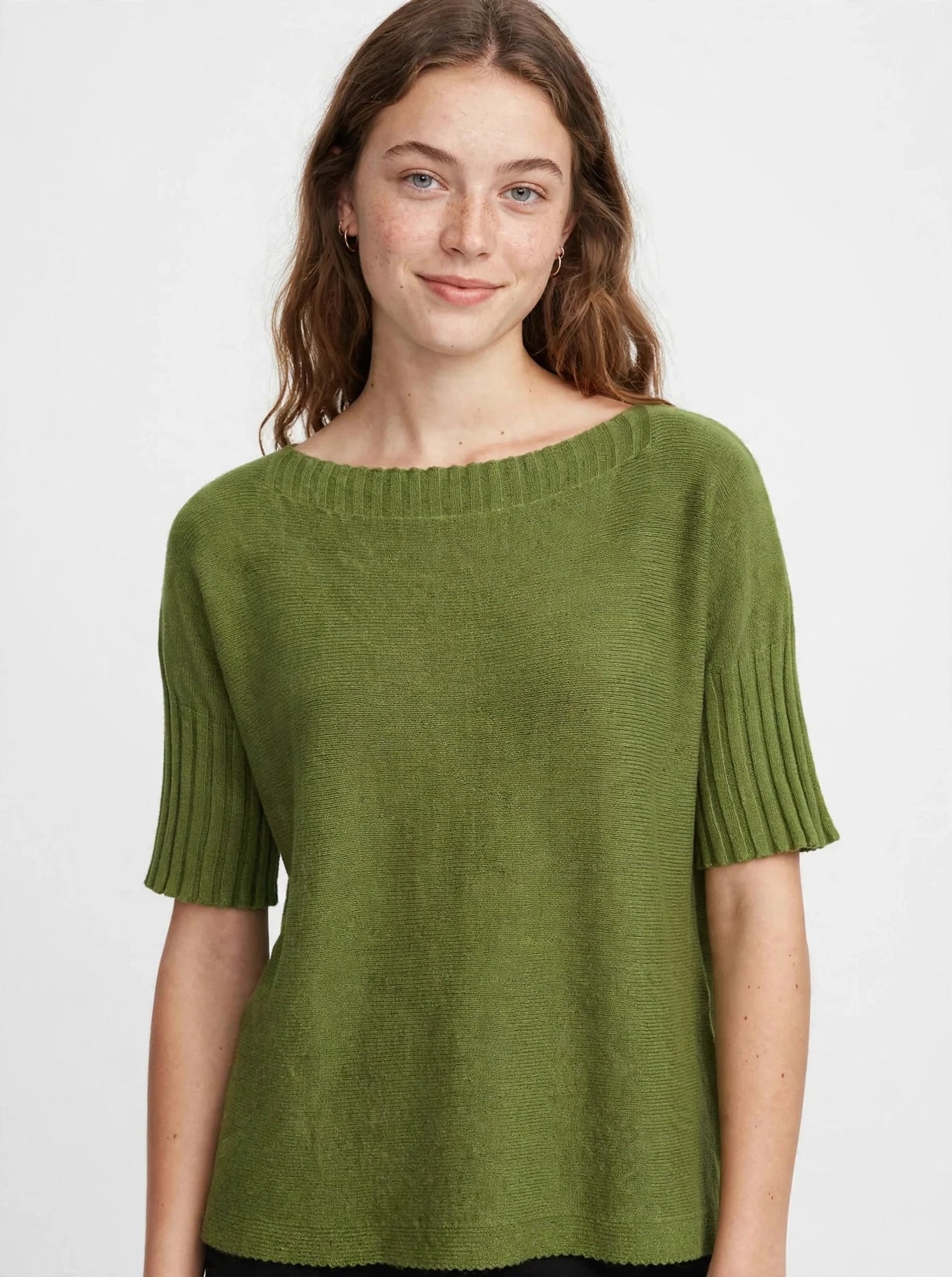 Melanie soft knit ribbed sleeve jumper