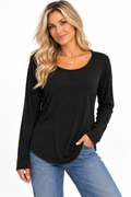 Fleece Lined Winter Long Sleeve Round Neck Top