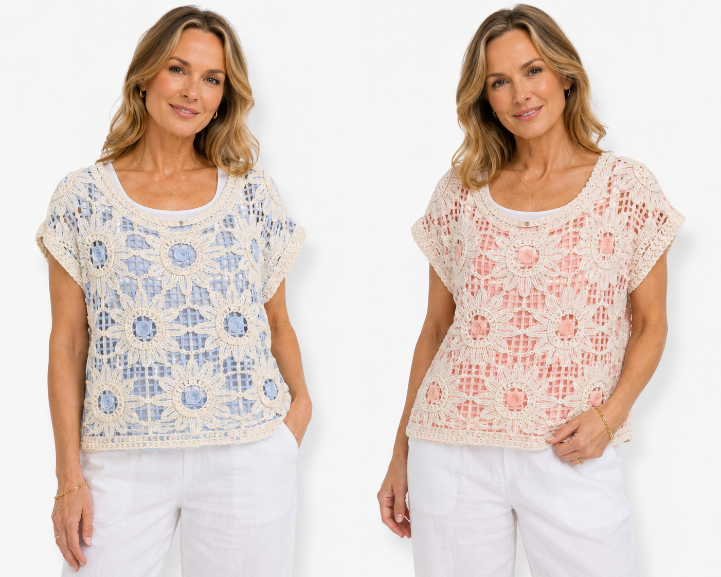 Crochet Short Sleeve Top