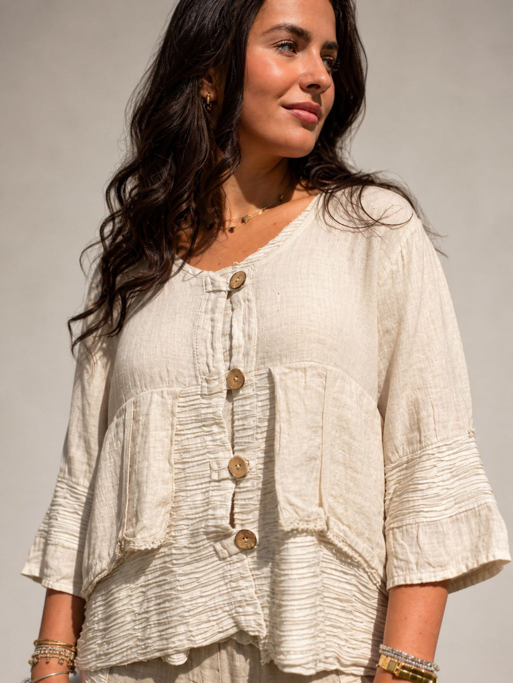 Linen Silk Mix Jacket