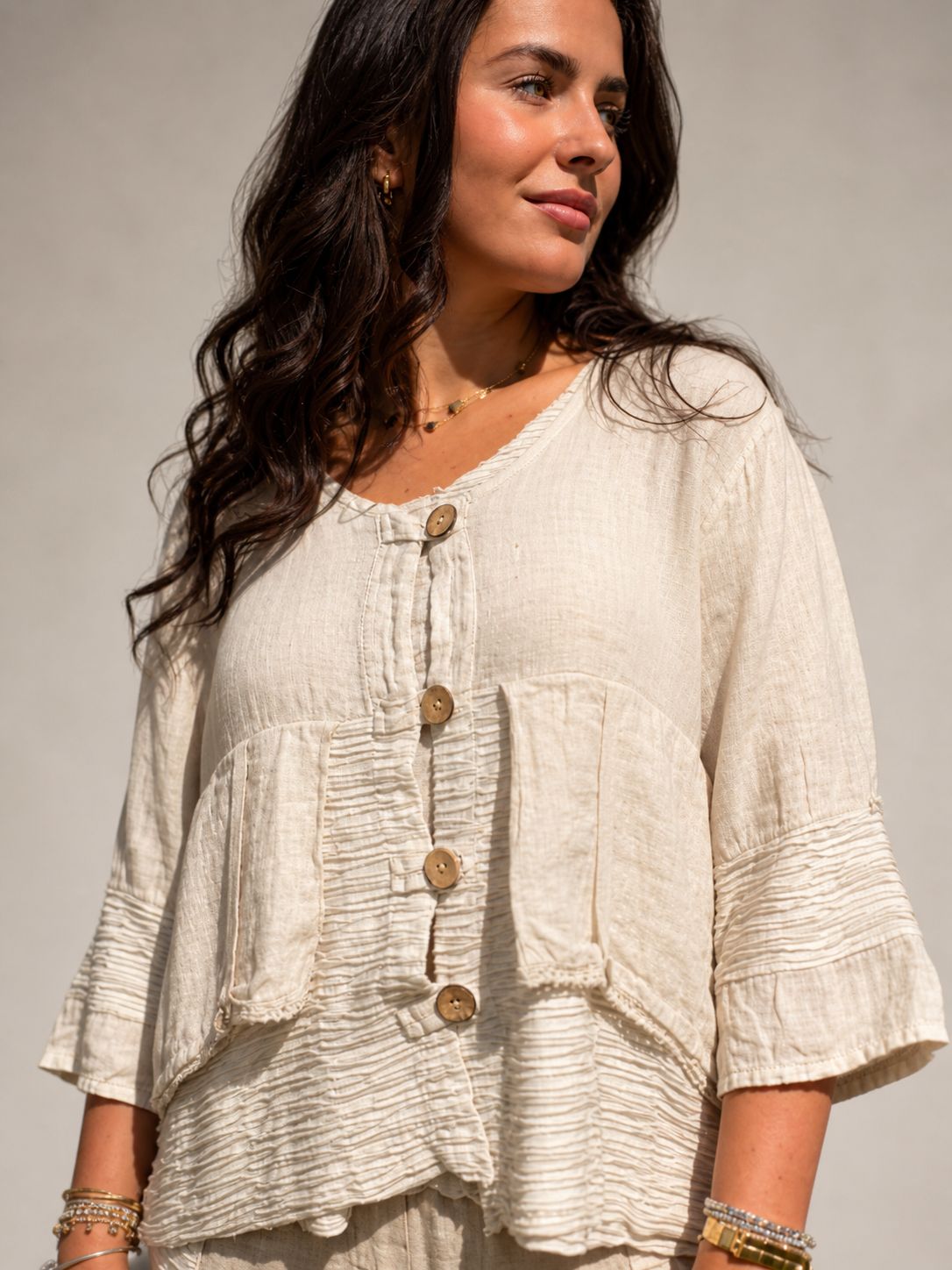 Linen Silk Mix Jacket