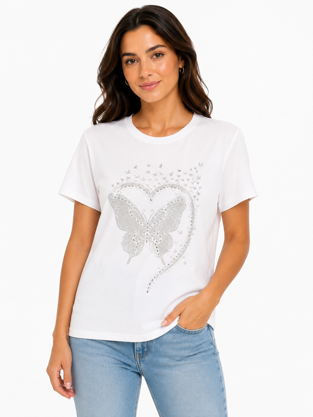 Retro Sparkley Butterfly Top