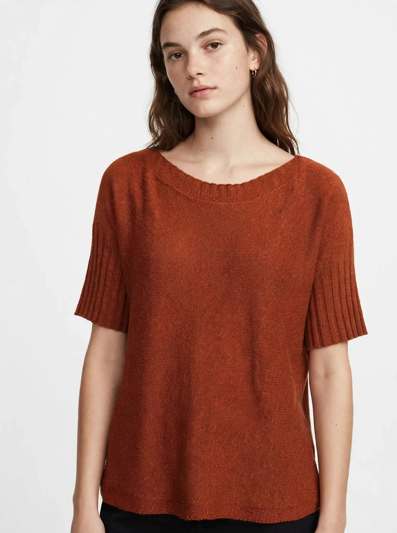 Melanie soft knit ribbed sleeve jumper