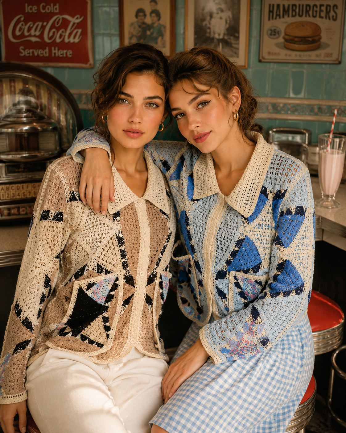 Retro Flared Sleeved Cardigan