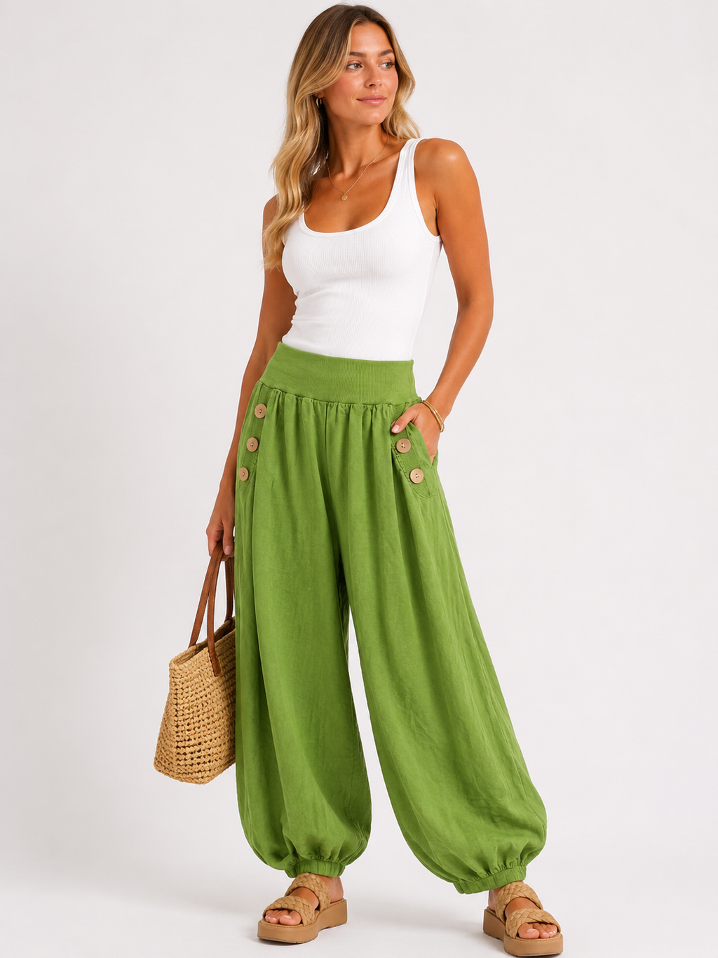 Elasticated Waist Hareem Trousers