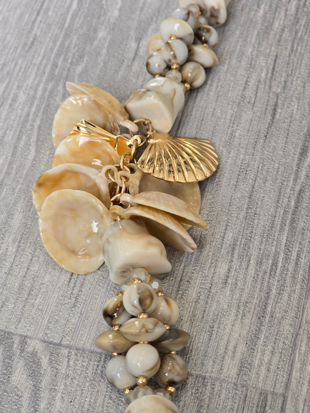 Shell Necklace - Stone Grey