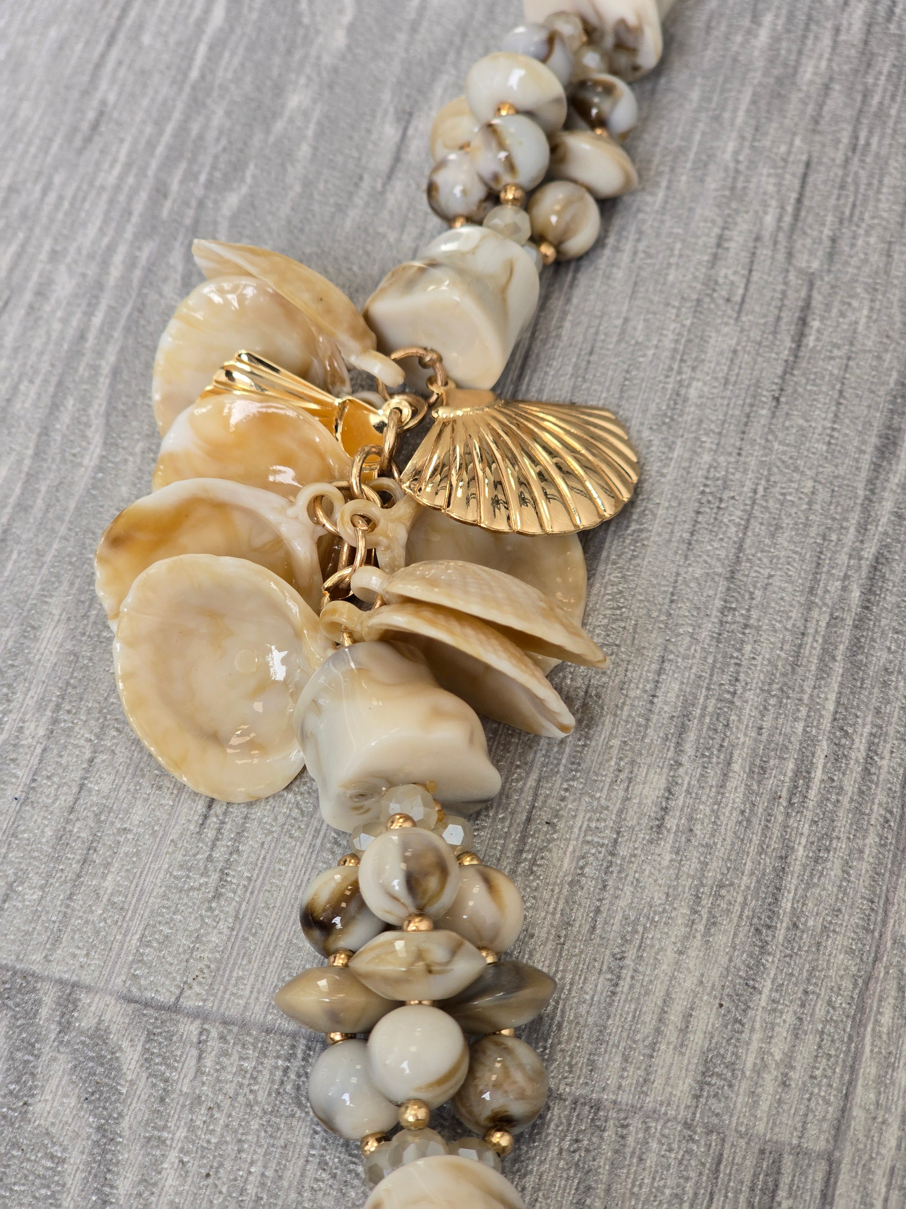 Shell Necklace - Stone Grey