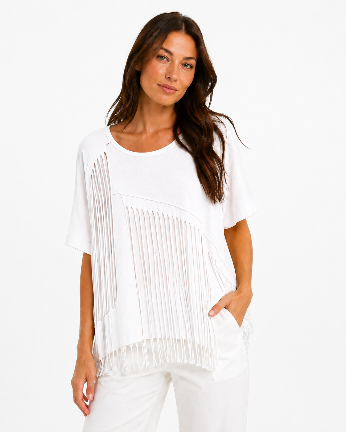 Distressed-look Top