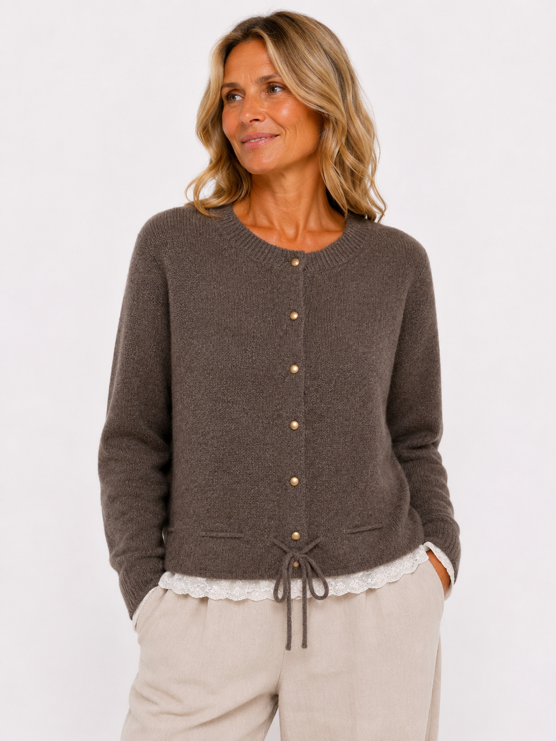 Lace Trimmed Cardigan