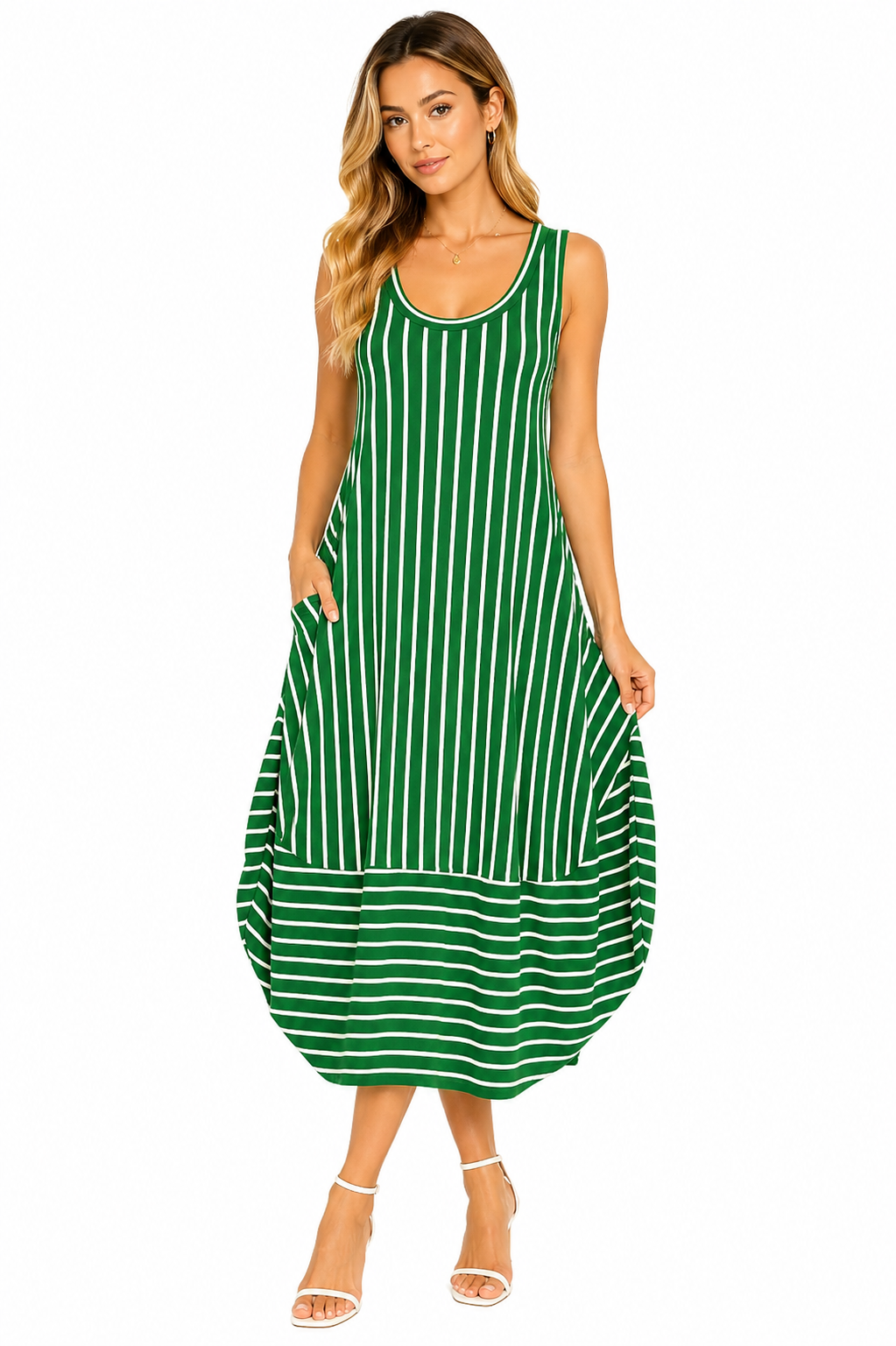 The Striped Balloon Dress