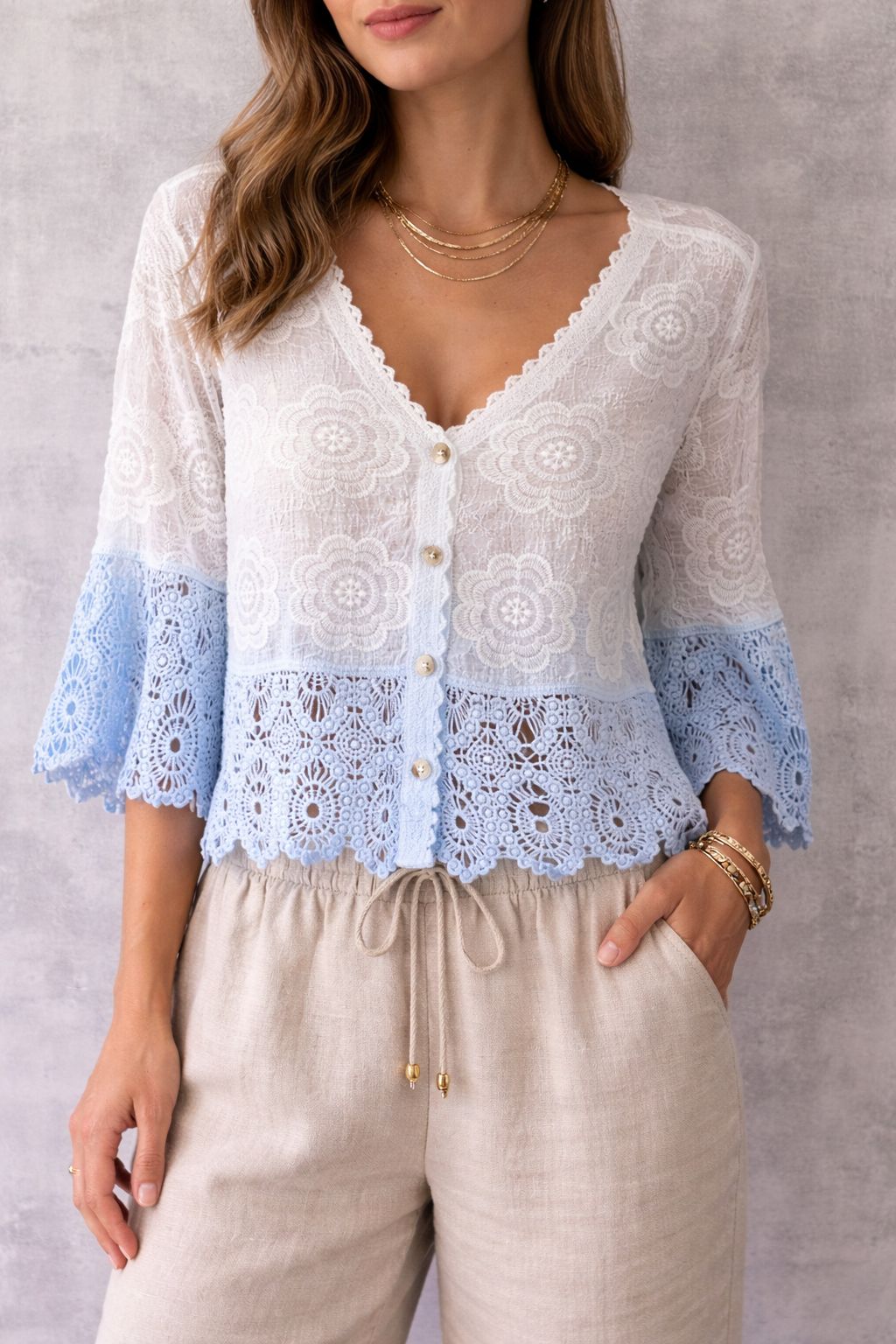 Crochet Ombré Blouse