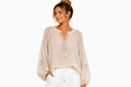 Rose Tie Front Blouse