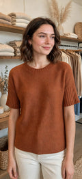 Round Neck Ribbed Jumper