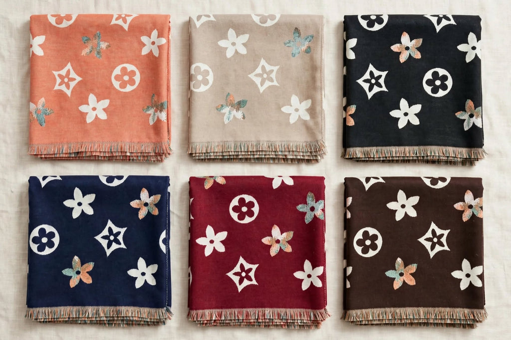 Designer Inspired Floral Scarf