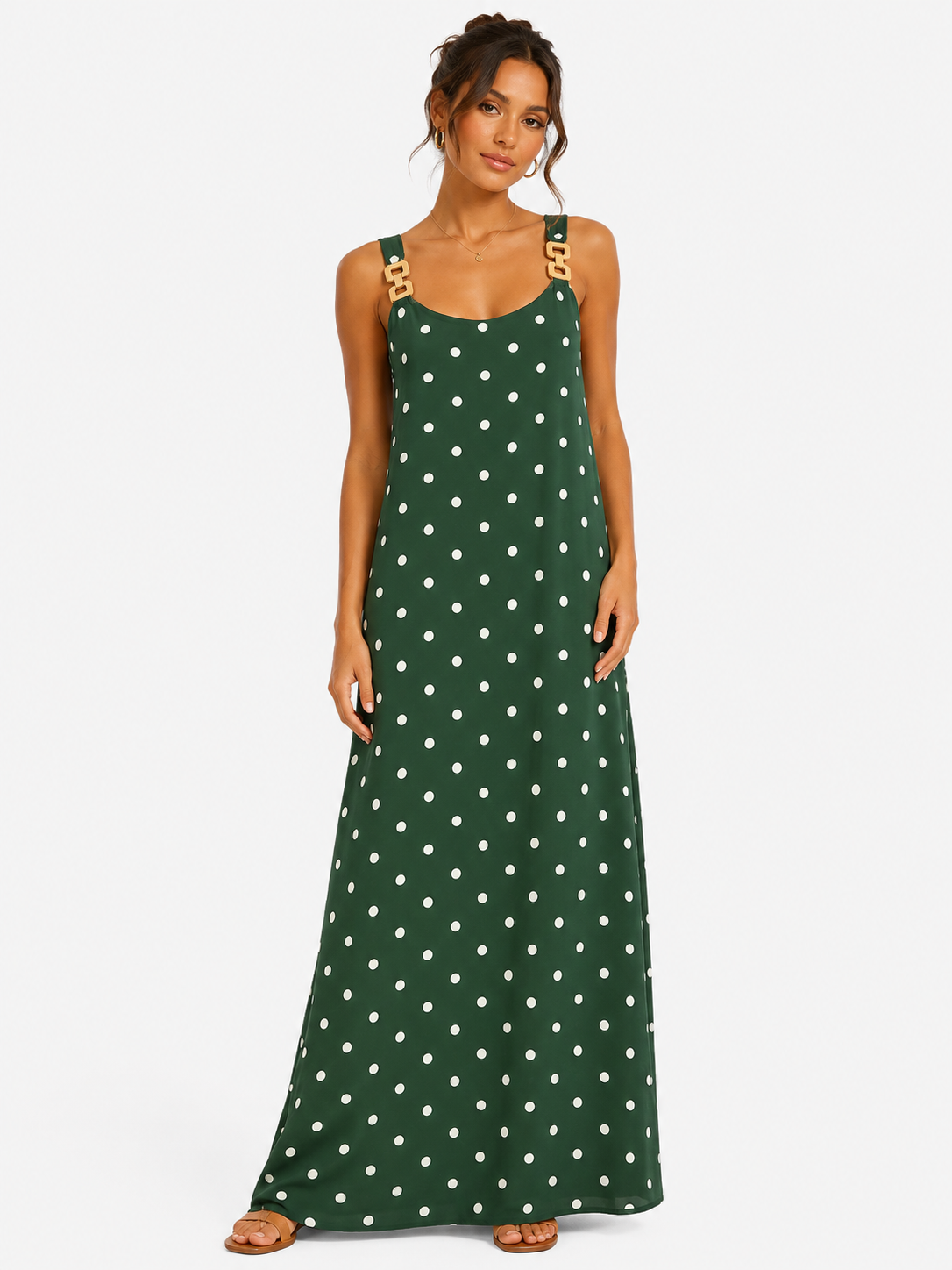 Polka Dot Split Leg Dress