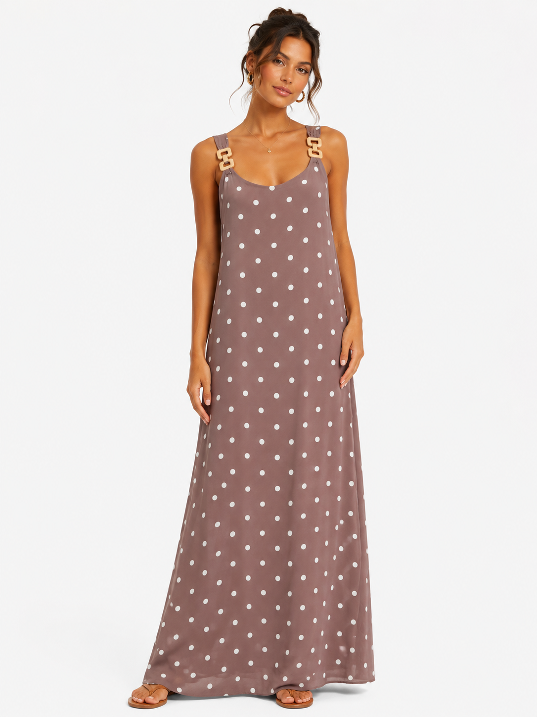Polka Dot Split Leg Dress