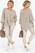 Back Button Soft Knit Jumper
