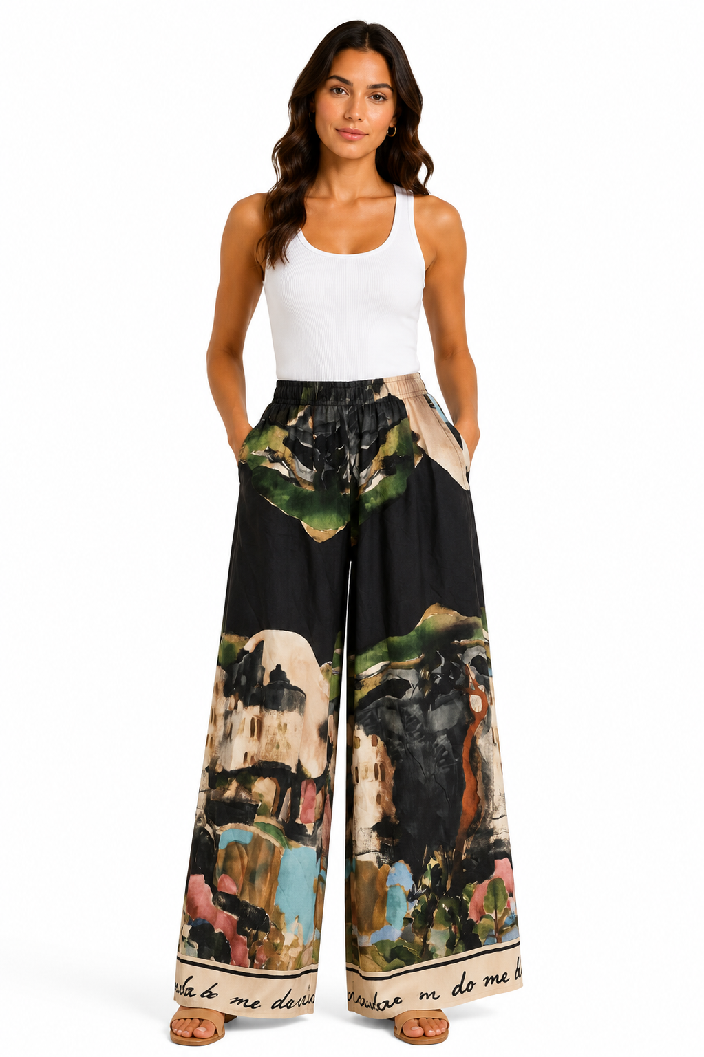 Italian Wide Leg Trousers