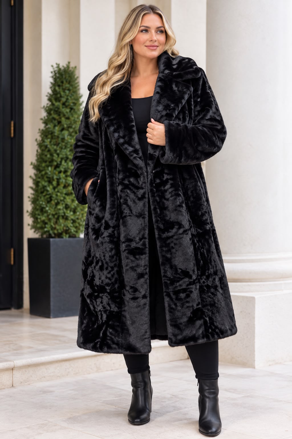 Layla Long Faux Fur Coat