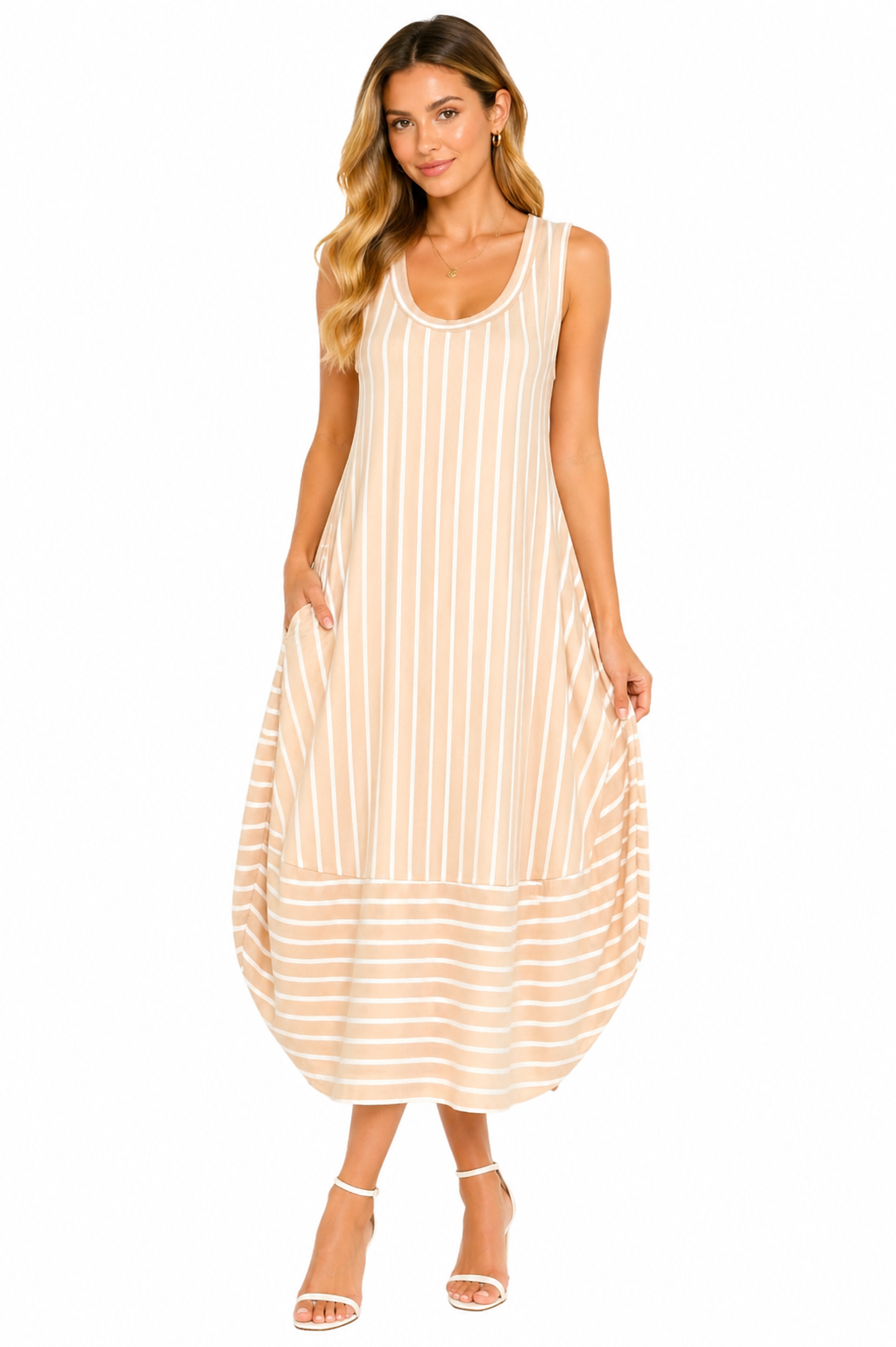 The Striped Balloon Dress