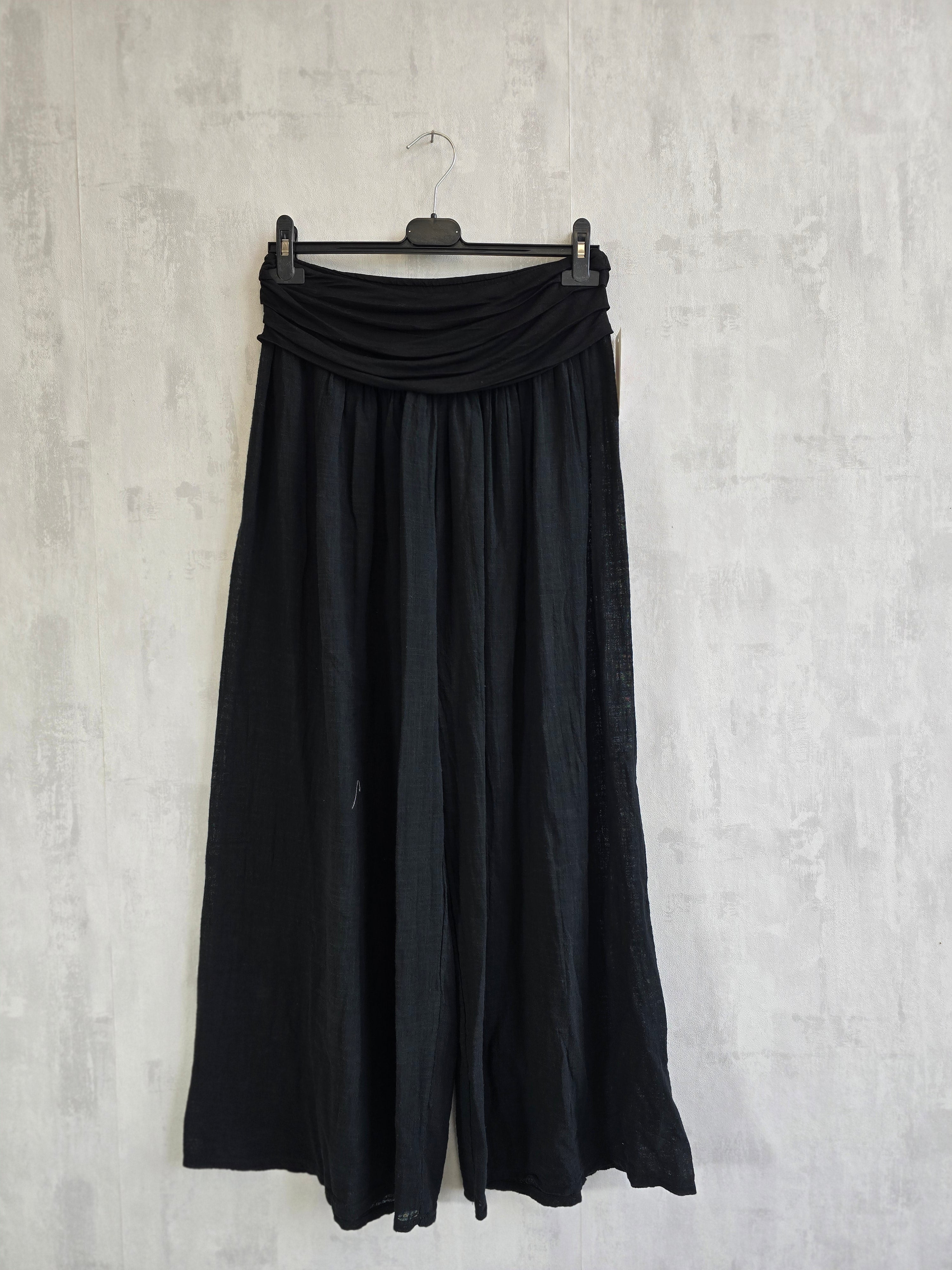 Elasticated Waist Linen Trousers