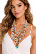 Multi-coloured Beaded Necklace
