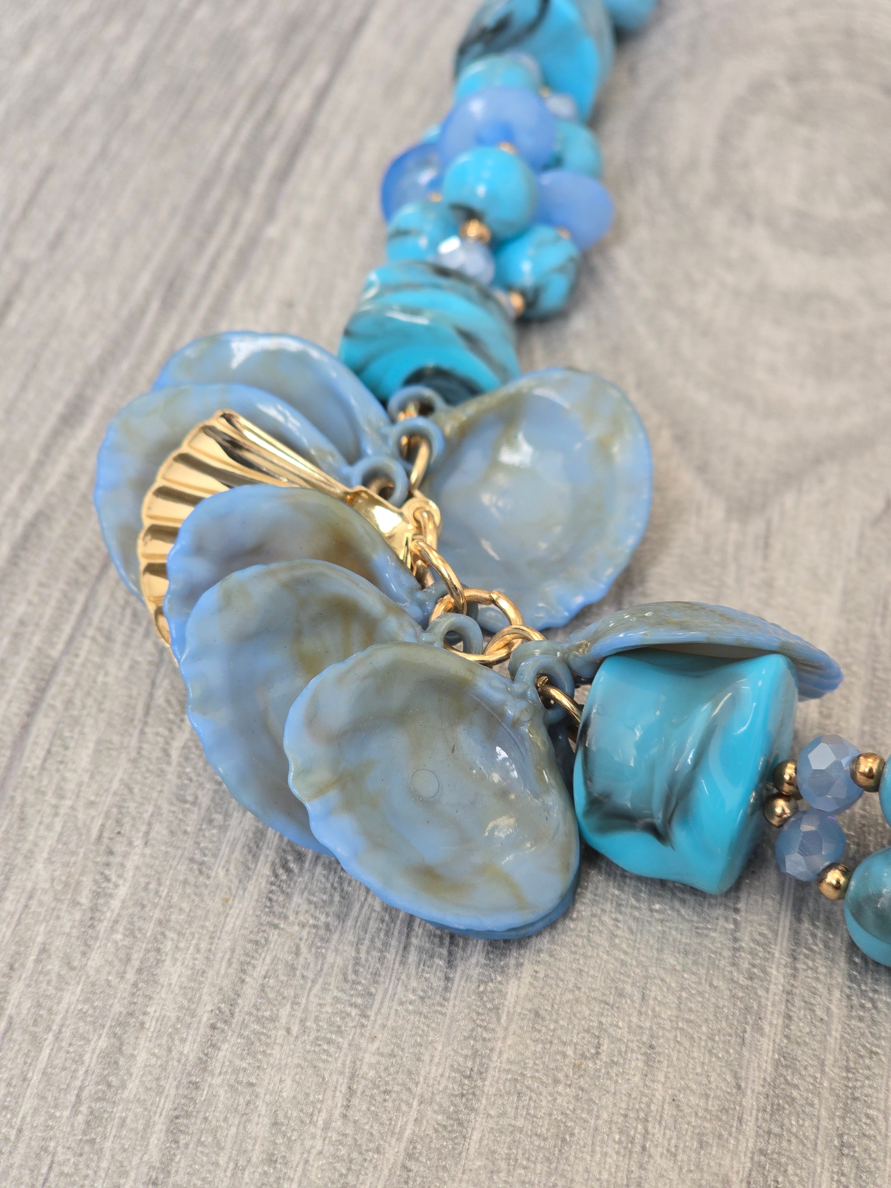 Shell Necklace - Blue