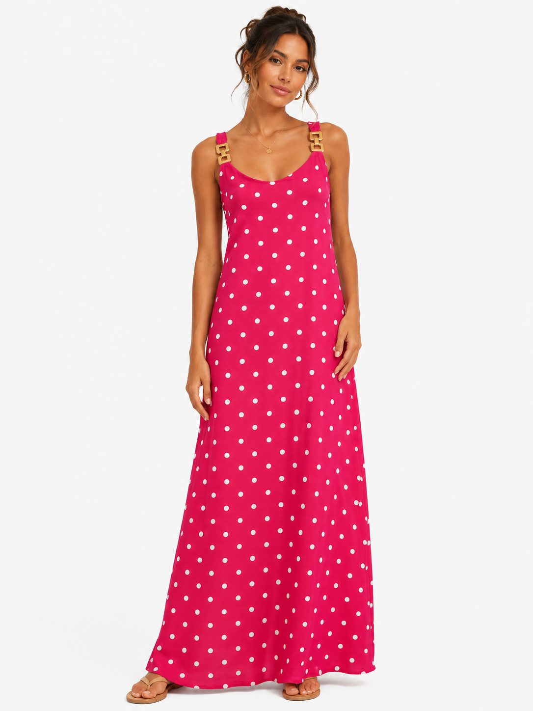 Polka Dot Split Leg Dress