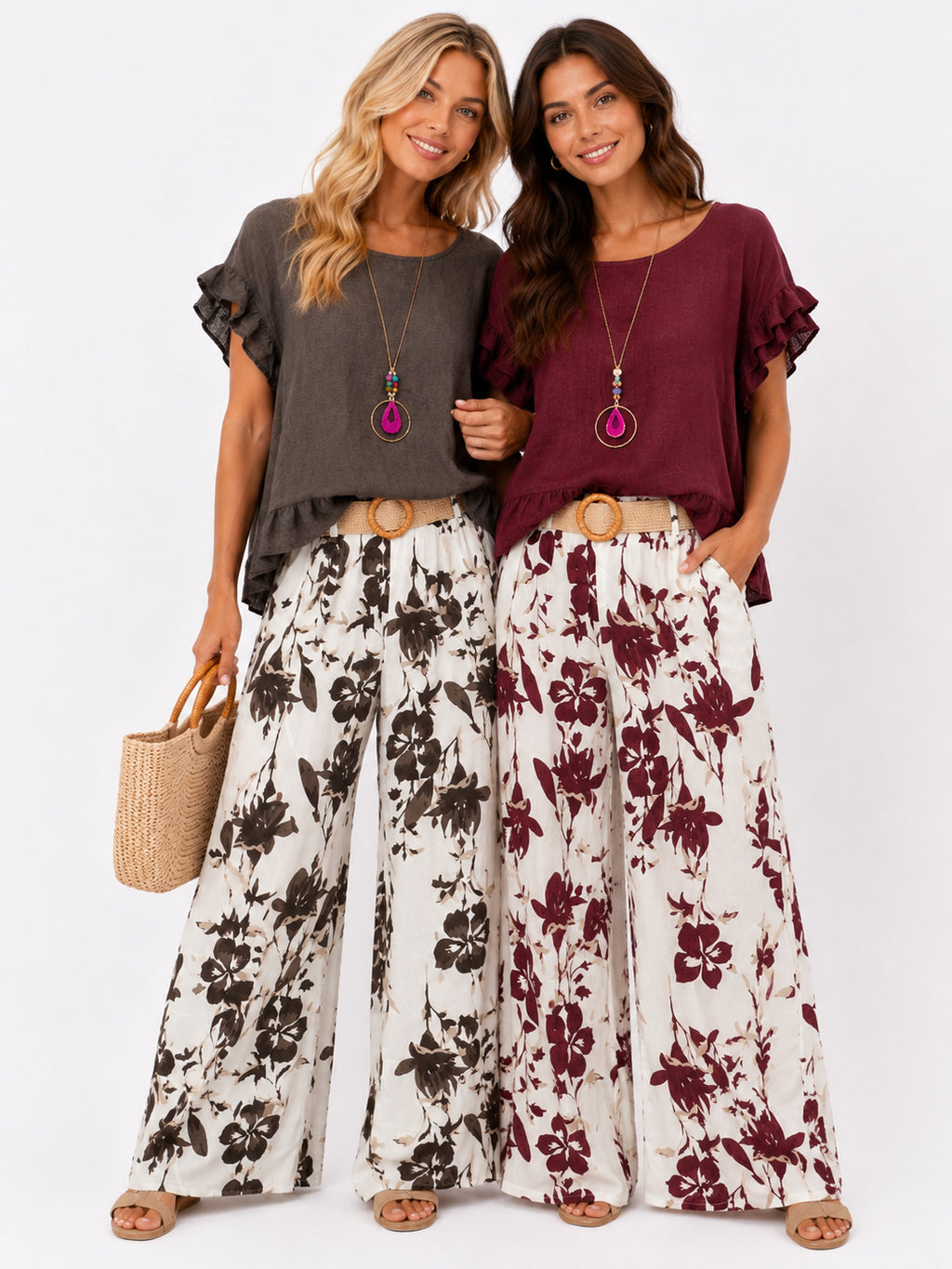 Frilly Sleeve Linen Blouse