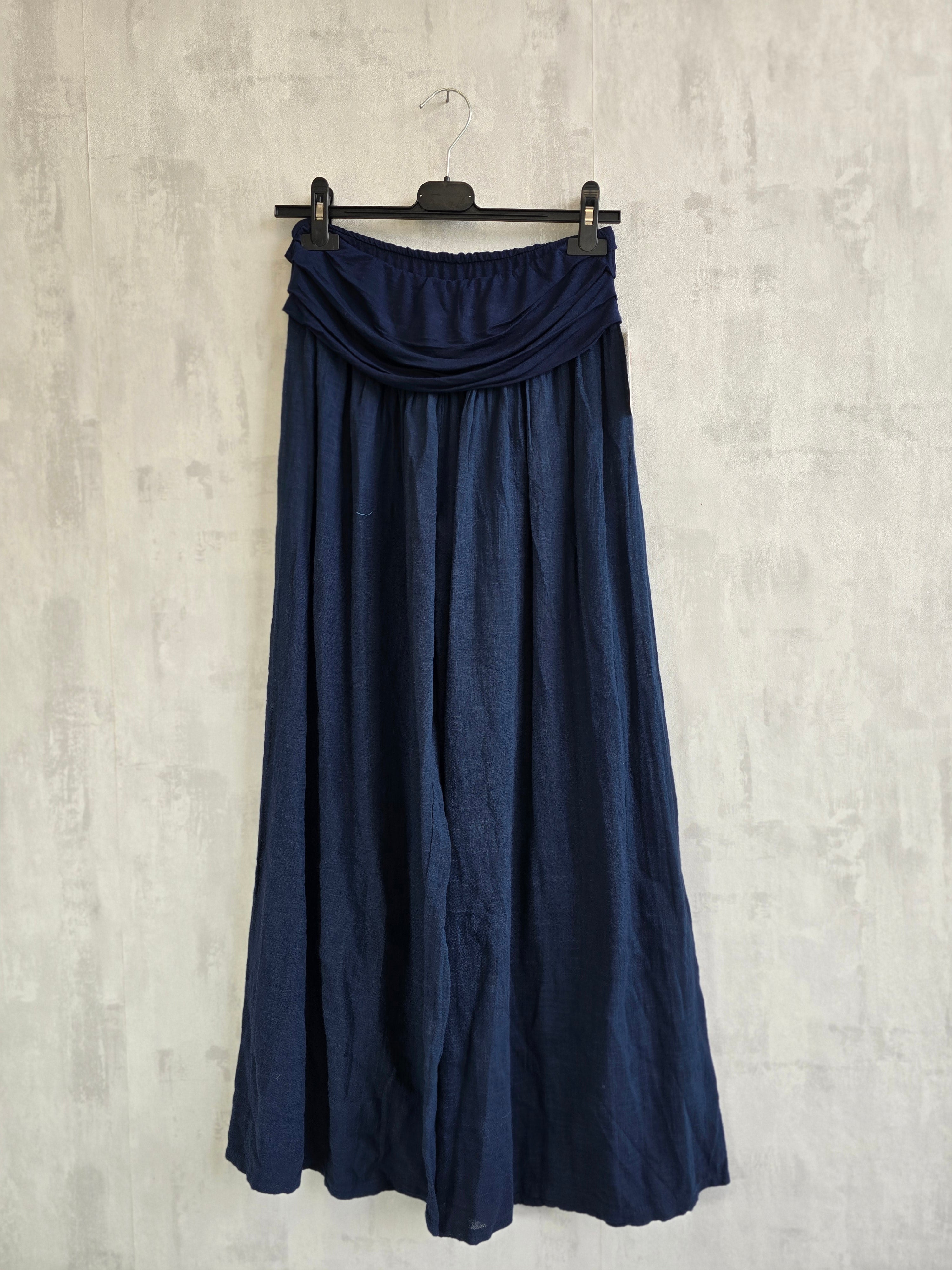 Elasticated Waist Linen Trousers