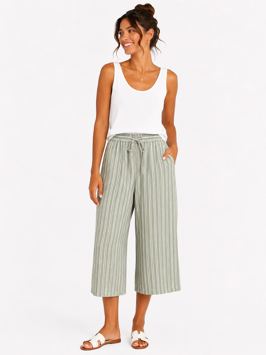 Stripey 3/4 Trousers
