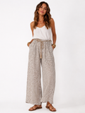 Linen Animal Printed Trousers