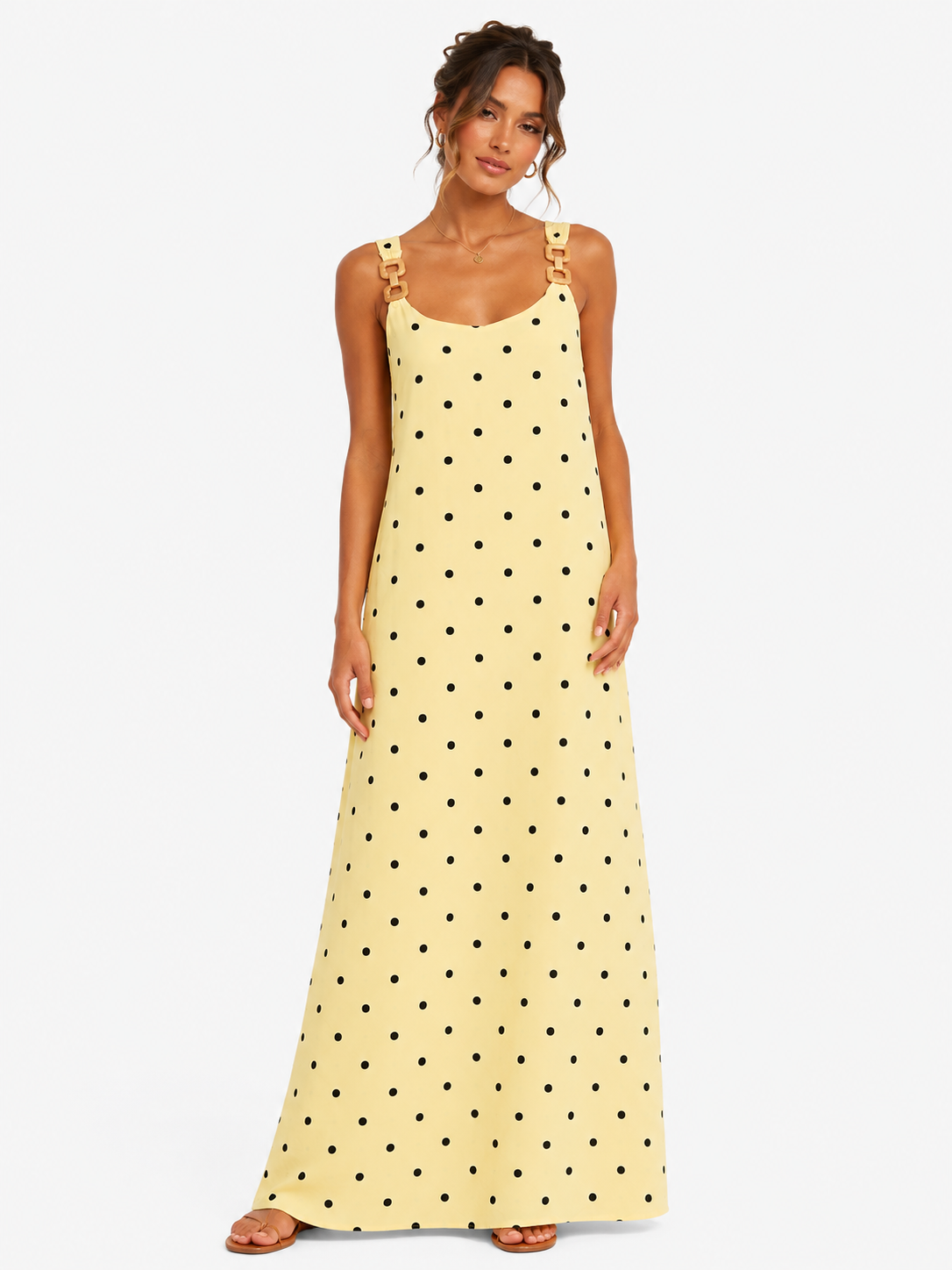 Polka Dot Split Leg Dress
