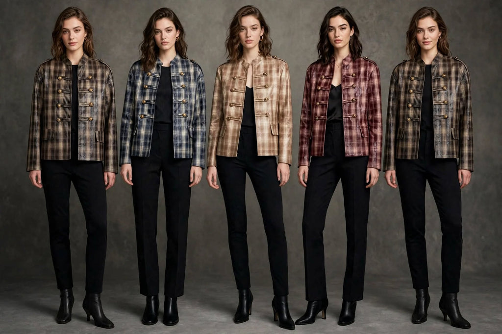 Tartan military jacket