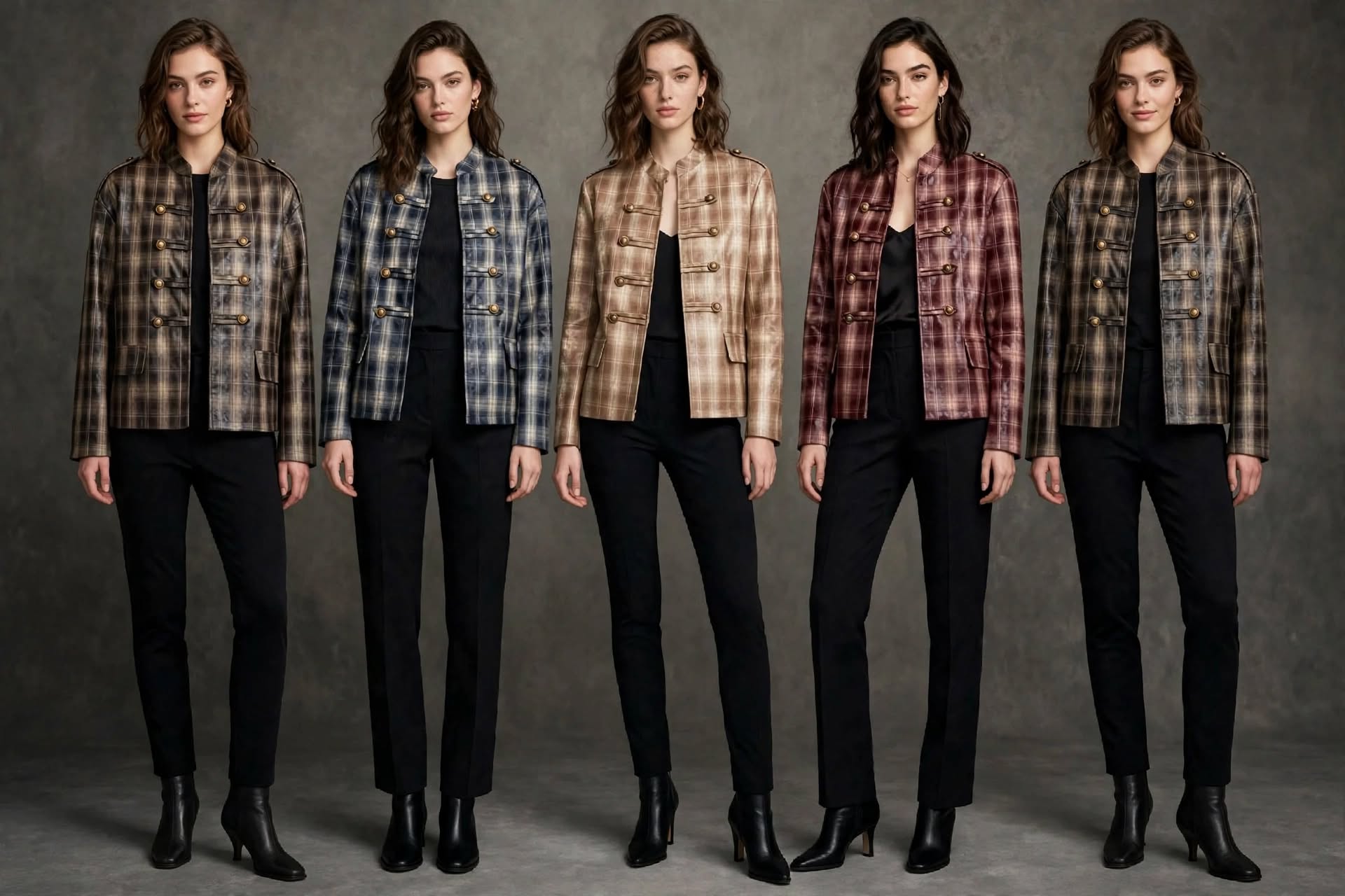Tartan military jacket
