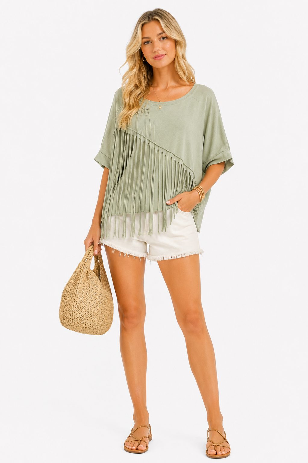 Distressed-look Top