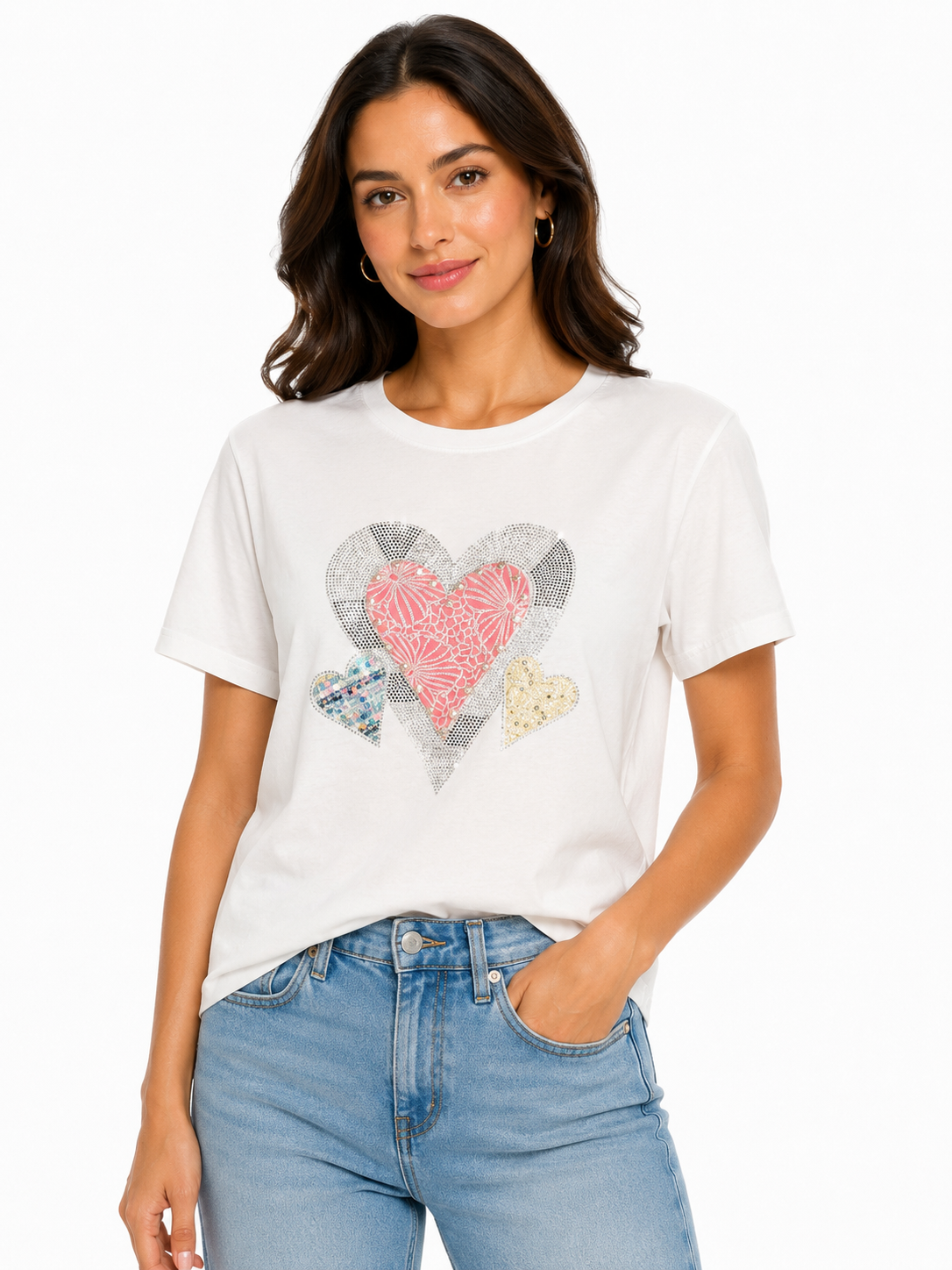 Retro Sparkley Heart Top