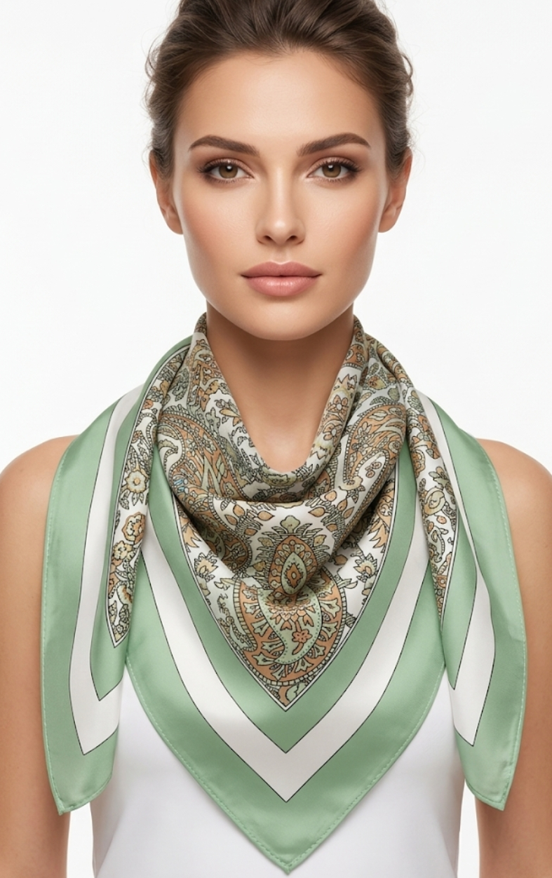 Silky Patterned Scarves