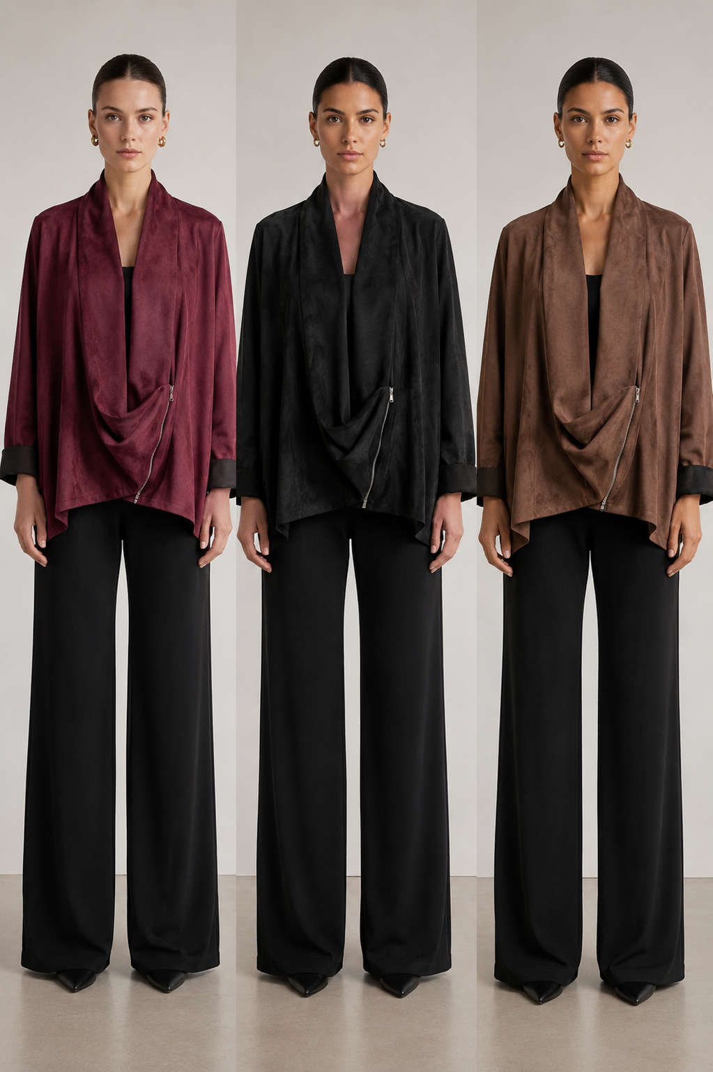 Melissa suede zip jackets