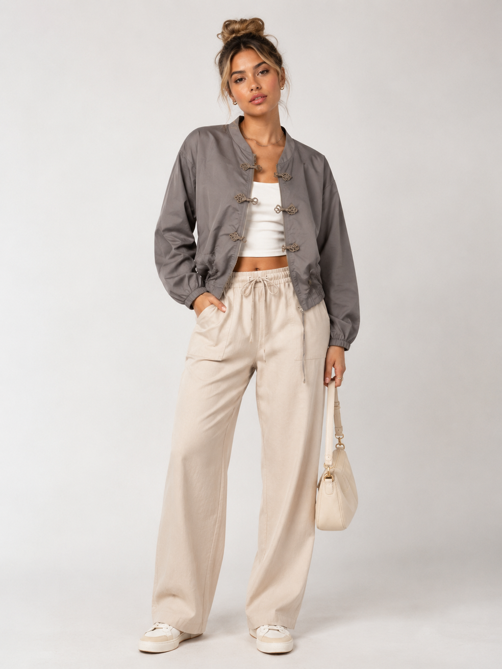 Zipped Bomber Jacket
