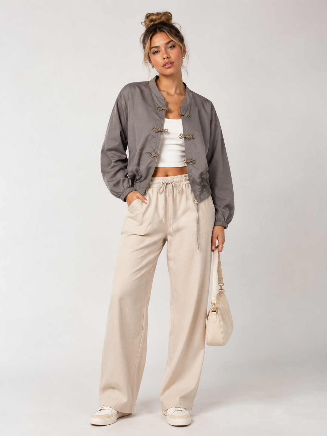 Zipped Bomber Jacket