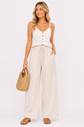 Linen Wide Leg Trousers