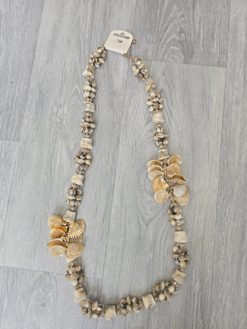 Shell Necklace - Stone Grey