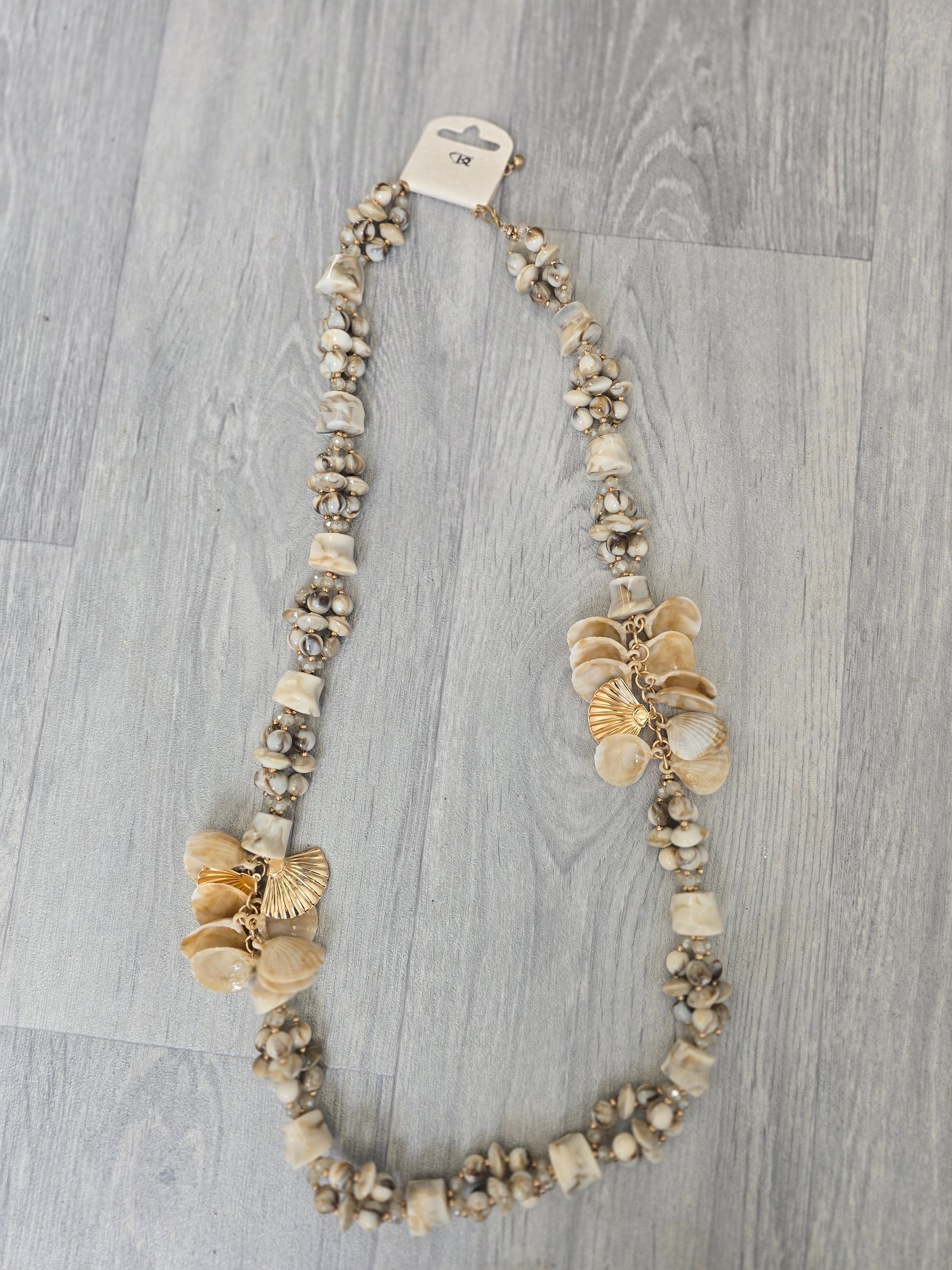 Shell Necklace - Stone Grey