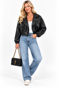 Cropped Pleather Jacket